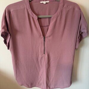 Maurcies Geneva Mauve Zipper Blouse
